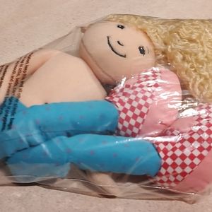 Groovy Girls12" BlondKelsey Doll#3207Blond curly hair with pink elastic